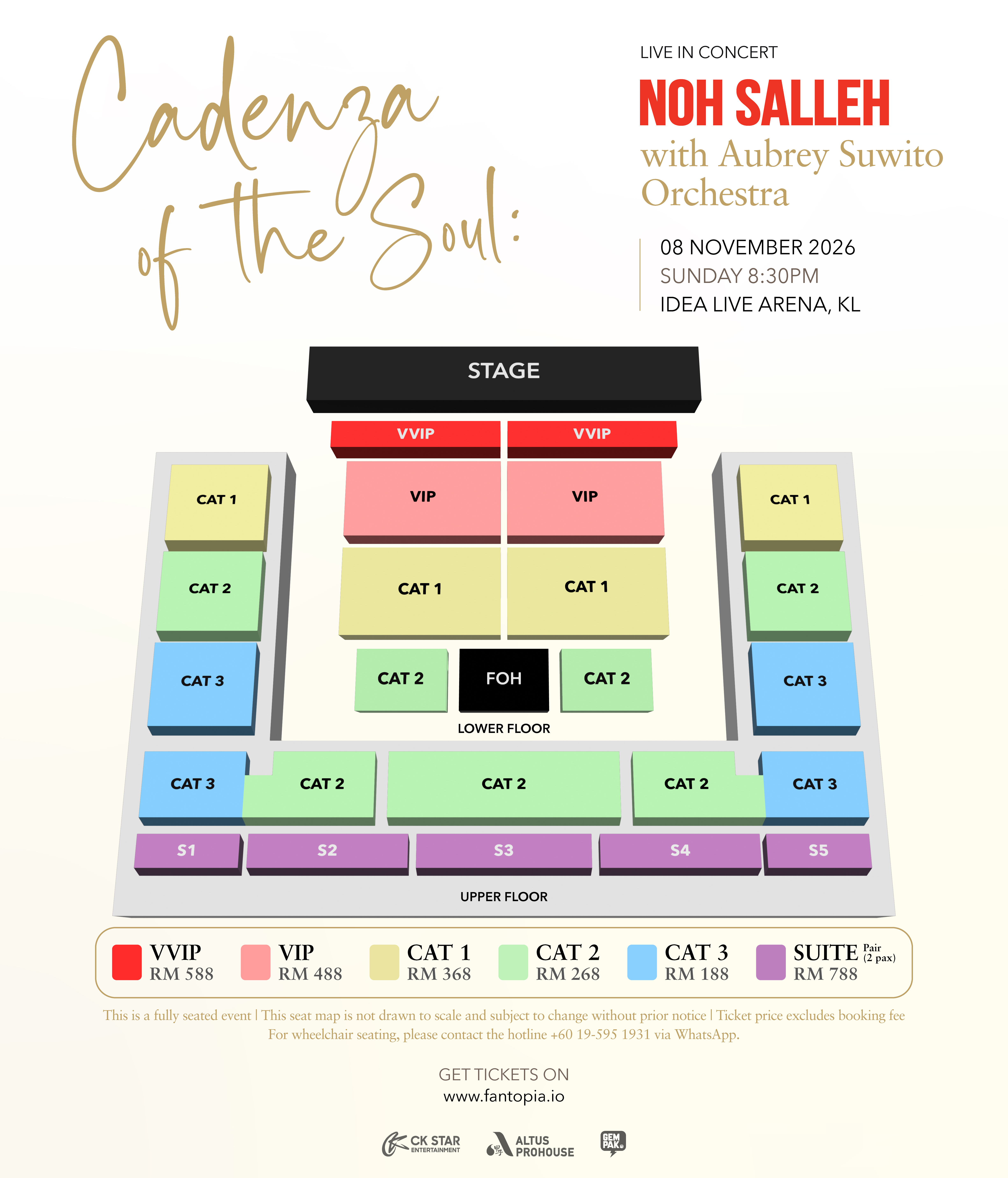 Cadenza of the Soul: Noh Salleh with Aubrey Suwito Orchestra Malaysia Complete Guide | Tickets, Seating, Transport, Hotels, Local Food, Entry Tips - Seating Chart Cadenza of the Soul: Noh Salleh with Aubrey Suwito Orchestra Malaysia Complete Guide | Tickets, Seating, Transport, Hotels, Local Food, Entry Tips - Seating Chart