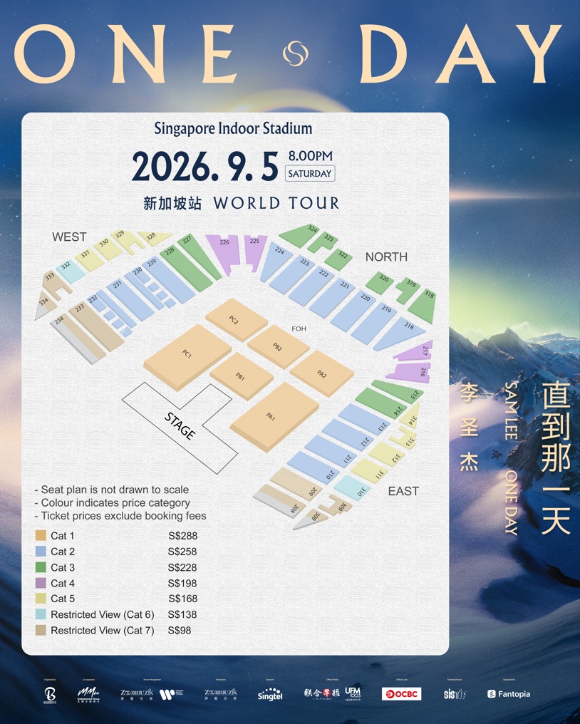 Singapore] Sam Lee 「One Day」World Tour《李圣杰「One Day 直到那