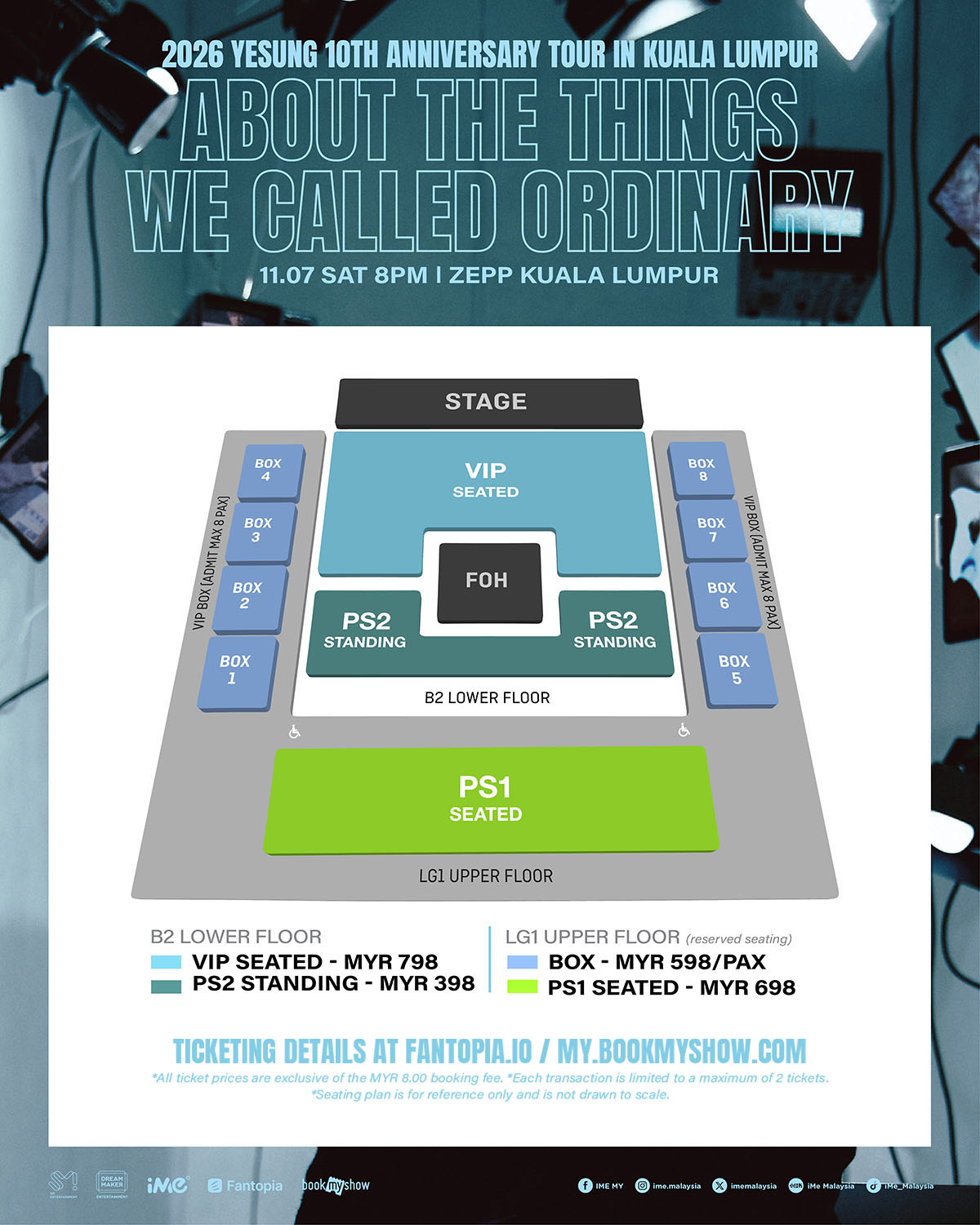 2026 YESUNG 10TH ANNIVERSARY TOUR [ABOUT THE THINGS WE CALLED ORDINARY] Kuala Lumpur Complete Guide | Tickets, Seating, Transport, Hotels, Food, Setlist, Weather, Entry Tips - Seating Chart
