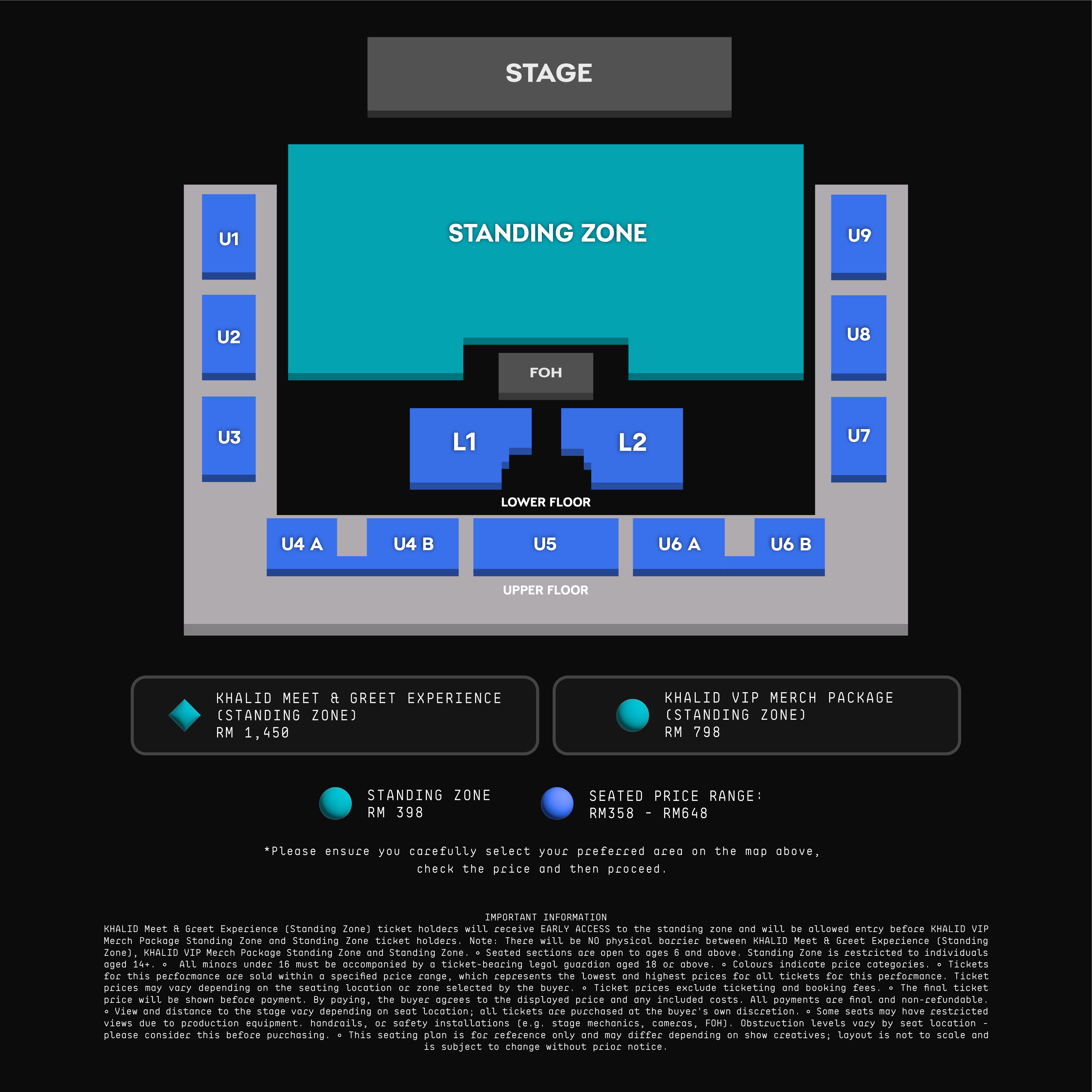 Khalid It's Always Summer Somewhere Tour Kuala Lumpur Complete Guide | Tickets, Seating, Transport, Hotels, Local Food & Attractions, Entry Rules, Weather & Setlist Tips - Seating Chart