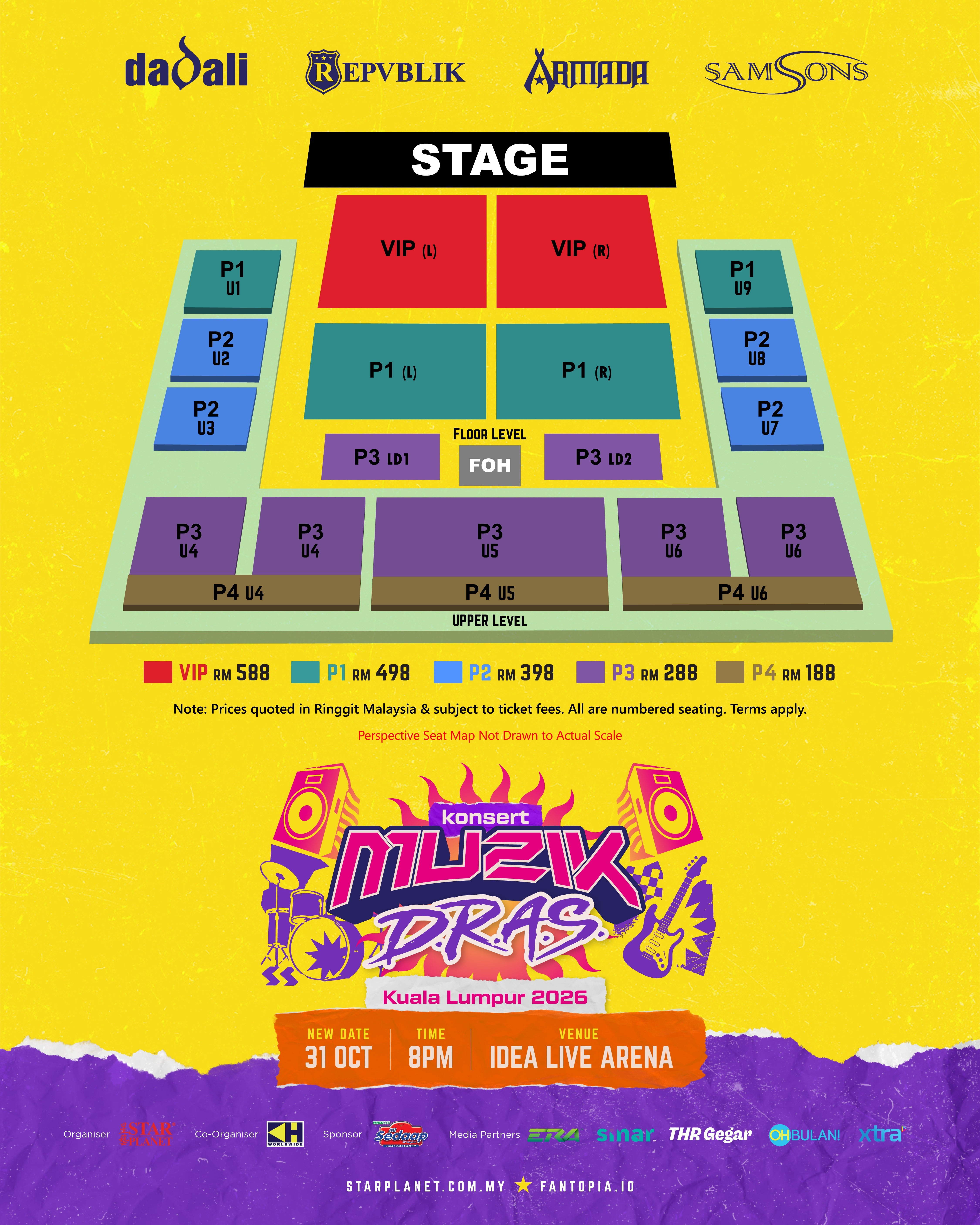 KONSERT MUZIK D.R.A.S Kuala Lumpur Complete Guide | Public Sale, Ticket Tips, Seating Chart, Transport, Hotels, Local Food, Entry Rules One-stop Guide - Seating Chart KONSERT MUZIK D.R.A.S Kuala Lumpur Complete Guide | Public Sale, Ticket Tips, Seating Chart, Transport, Hotels, Local Food, Entry Rules One-stop Guide - Seating Chart