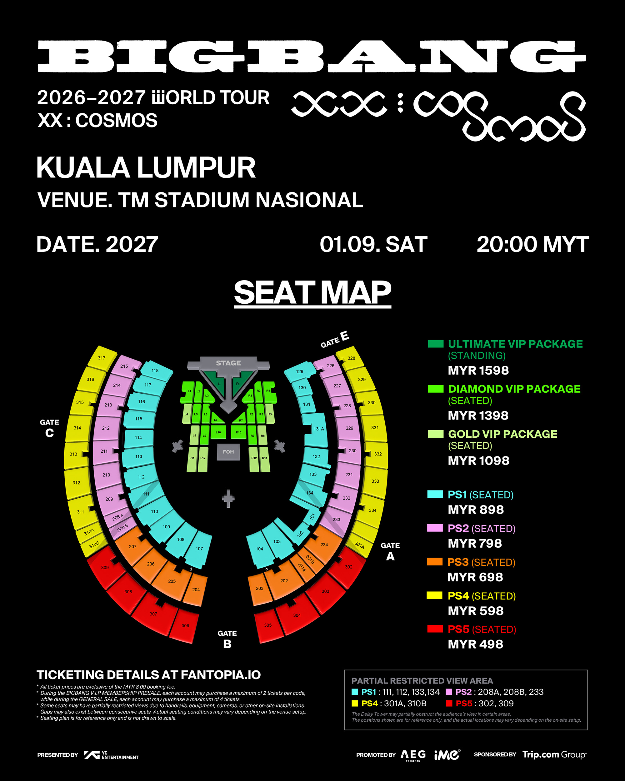 BIGBANG 2026-2027 WORLD TOUR <XX: COSMOS> Kuala Lumpur Complete Guide | Presale, Public Sale Tickets, Seating Chart, Transport, Hotels, Local Food, Entry Tips - Seating Chart BIGBANG 2026-2027 WORLD TOUR <XX: COSMOS> Kuala Lumpur Complete Guide | Presale, Public Sale Tickets, Seating Chart, Transport, Hotels, Local Food, Entry Tips - Seating Chart