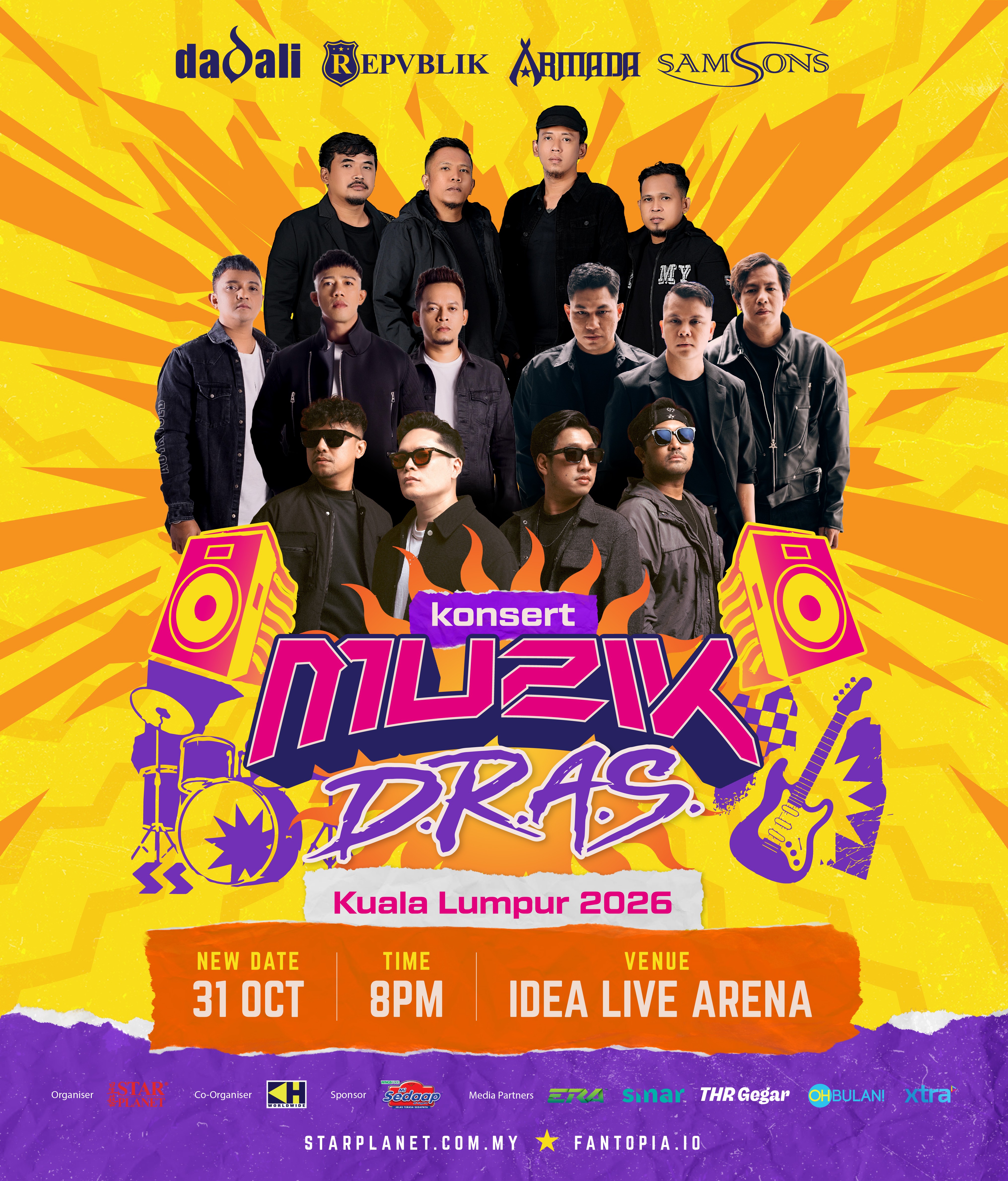 KONSERT MUZIK D.R.A.S Kuala Lumpur Complete Guide | Public Sale, Ticket Tips, Seating Chart, Transport, Hotels, Local Food, Entry Rules One-stop Guide - Tour Poster KONSERT MUZIK D.R.A.S Kuala Lumpur Complete Guide | Public Sale, Ticket Tips, Seating Chart, Transport, Hotels, Local Food, Entry Rules One-stop Guide - Tour Poster